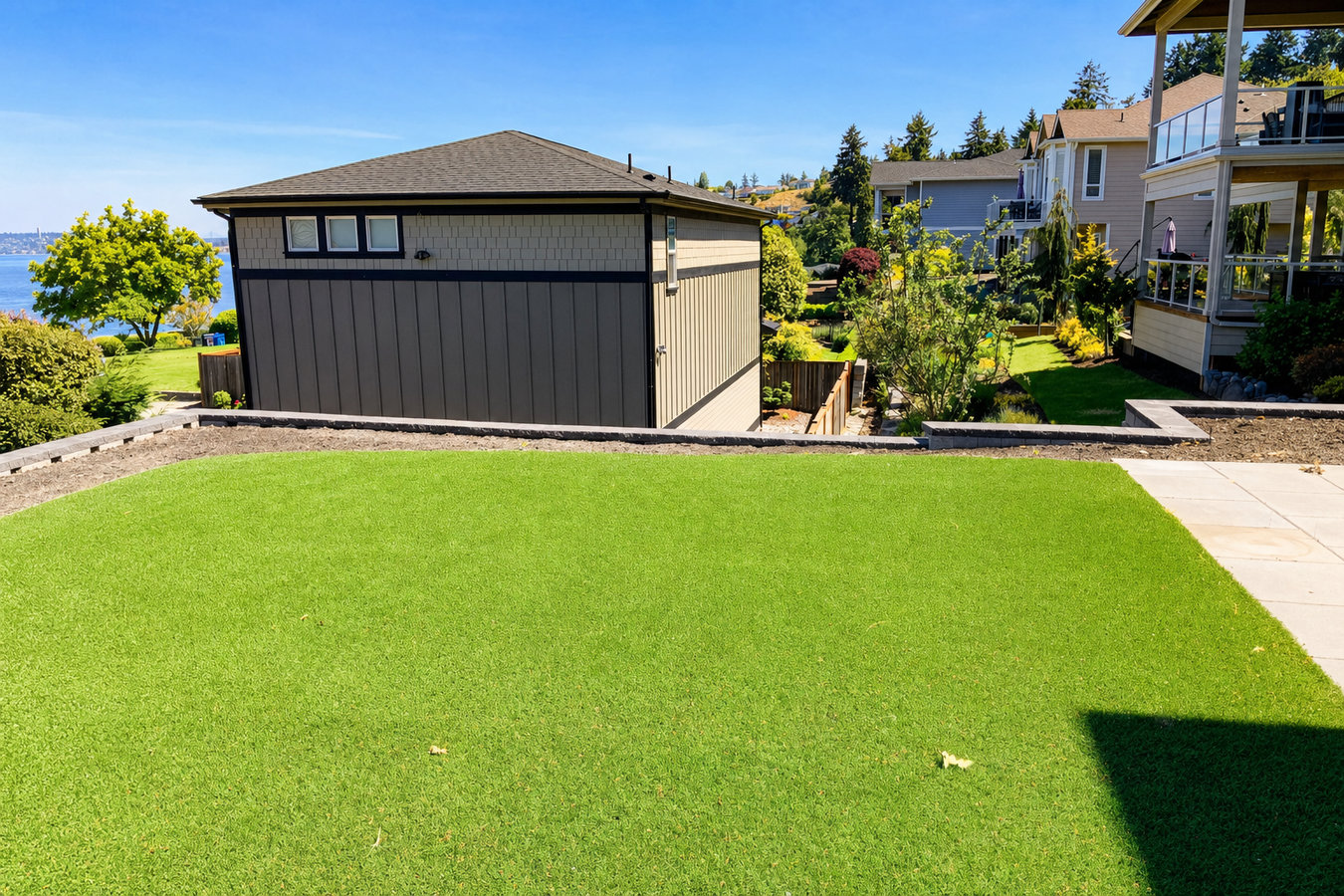 Residential turf installation in Panama City, FL