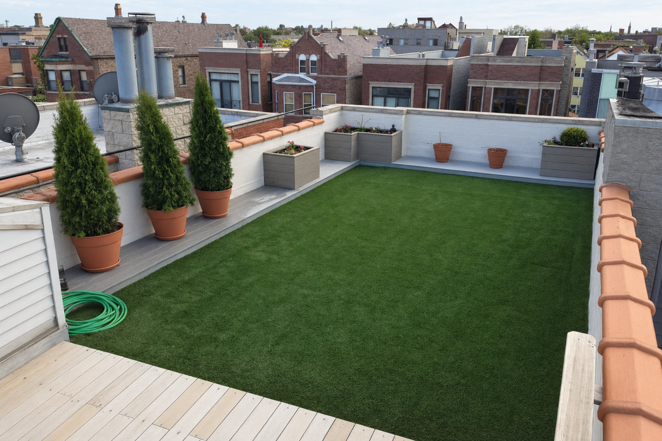 Turf for rooftop gardens in Panama City, FL